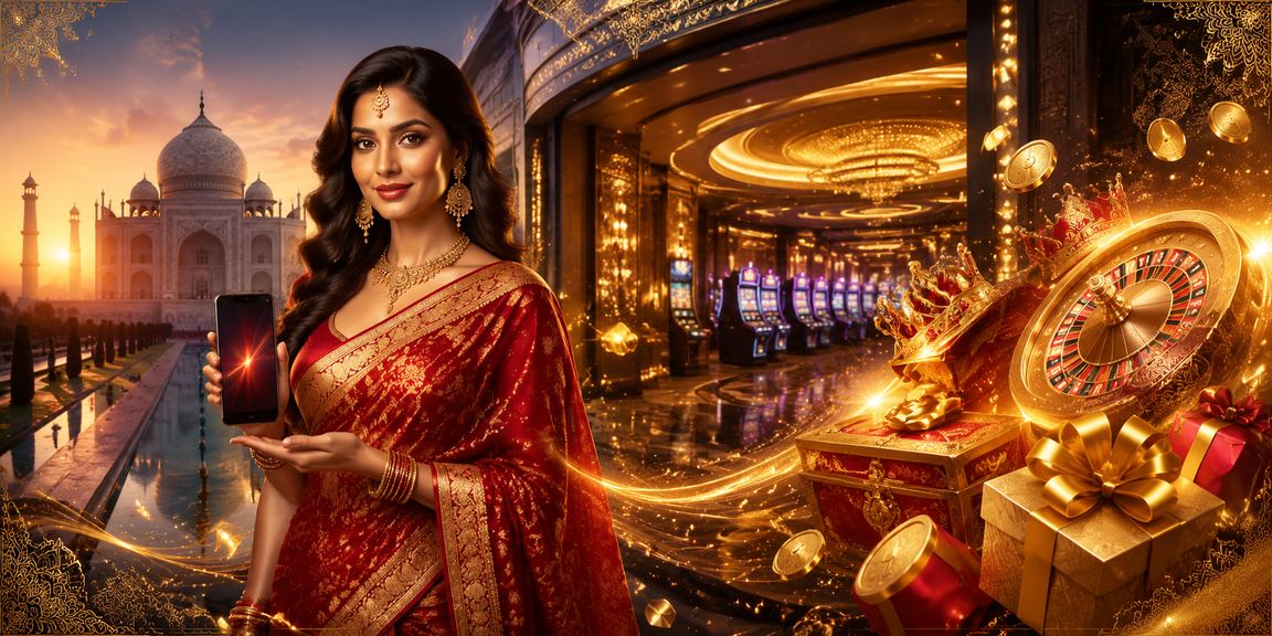 Person playing Rummy on smartphone with Indian currency